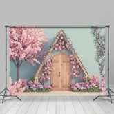 Lofaris Floral Sweet Cabin Spring Wedding Backdrop
